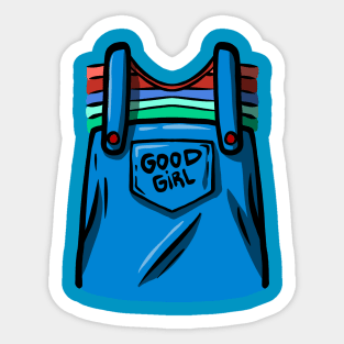 Denim Clown Lazy Halloween Costumes Sticker